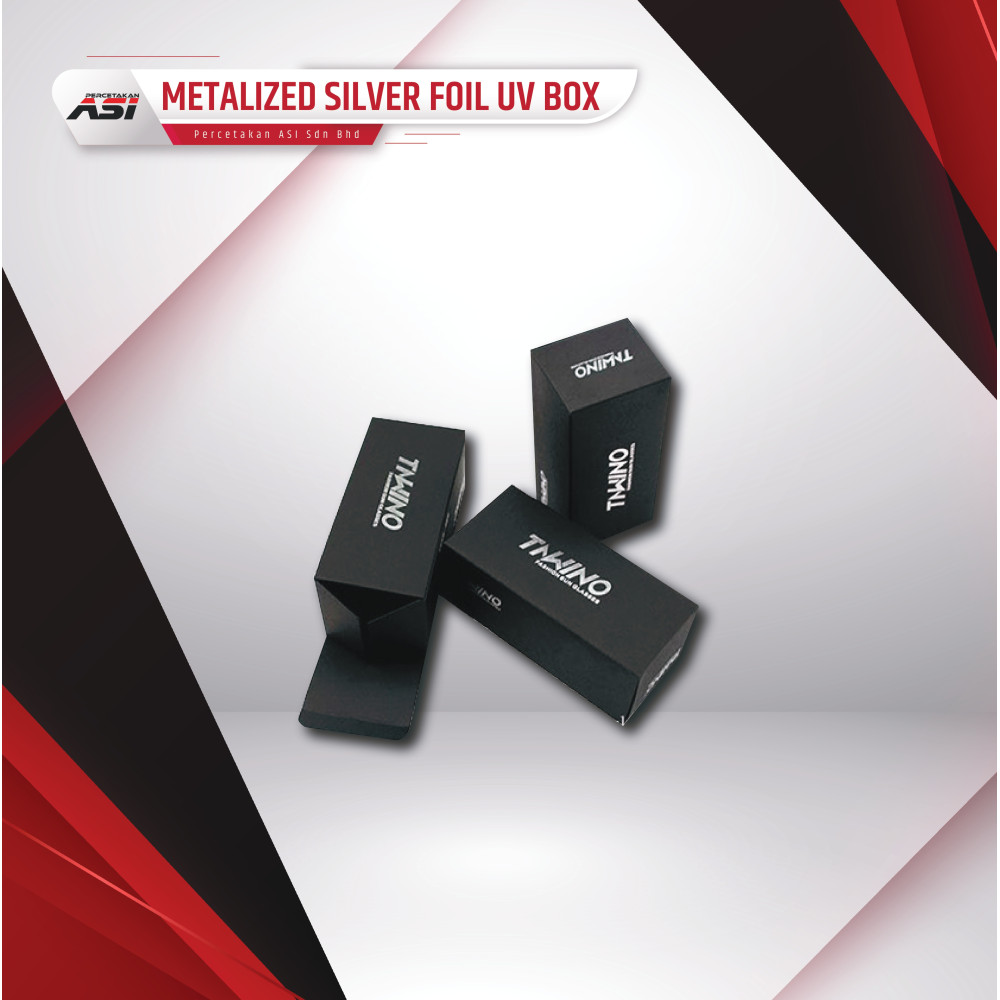 Metalized Silver Foil UV Box Metalized Silver Foil UV Box