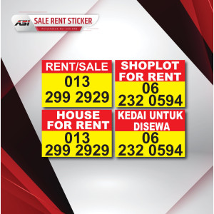Sale Rent Sticker